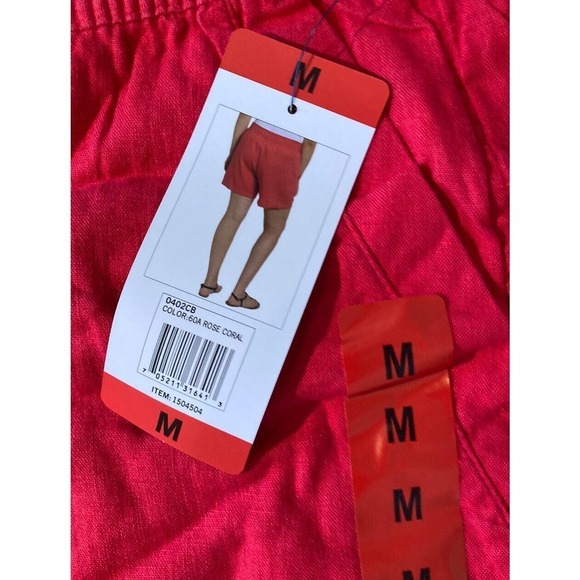 NWT Nautic Linen Shorts Size Medium Women’s Red Drawstring - Picture 5 of 10